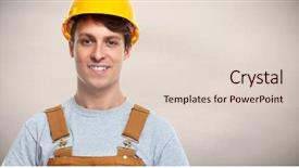  Presentation with plumbing - Amazing slide deck having electrical plumbing - construction worker backdrop and a lemonade colored foreground