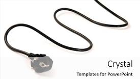  Presentation with power plug - Cool new presentation theme with electrical power plug - close up backdrop and a white colored foreground