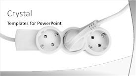  Presentation with electrical - Theme enhanced with electrical-power-strip-on-white background and a white colored foreground