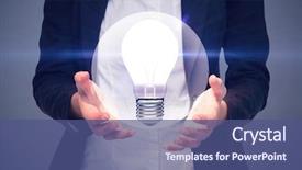  Presentation with hands for - Amazing presentation theme having electrical presentaton - businesswomans hands presenting against grey backdrop and a  colored foreground