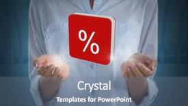  Presentation with percent - Colorful slides enhanced with electrical presentaton - digital composite of percent icon backdrop and a  colored foreground