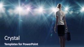  Presentation with stage lights - Colorful slide deck enhanced with snow removal car on the road in winter rovaniemi in lapland finland backdrop and a light gray colored foreground.