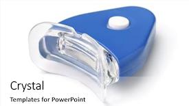  Presentation with dental - Slide deck with electrical protection - dental electric teeth whitener isolated background and a white colored foreground