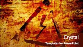  Presentation with high voltage relay protection and automation - Amazing PPT theme having electrical protection life - grunge high voltage sign backdrop and a tawny brown colored foreground