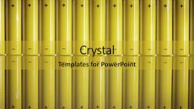  Presentation with electrical protection - Theme enhanced with electrical protection life - set of aa batteries lined background and a gold colored foreground