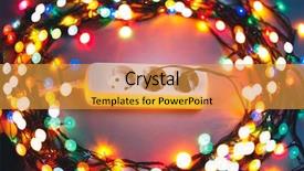  Presentation with christmas lights - Slide deck having circles circles - christmas garland lights circle background and a red colored foreground