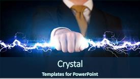  Presentation with hands holding - Colorful PPT theme enhanced with lightening thunder - business man holding electricity light backdrop and a  colored foreground