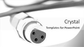  Presentation with electrical cable - Slide deck featuring electrical relays - microphone cable background and a  colored foreground