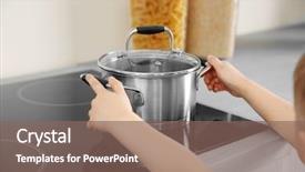  Presentation with filipino child playing - Presentation theme consisting of electrical risk - little child playing with pan background and a violet colored foreground