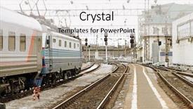  Presentation with railroad - Beautiful slide deck featuring electrical separation - railroad backdrop and a white colored foreground