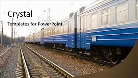  Presentation with railway - PPT layouts consisting of electrical separation - railway background and a  colored foreground