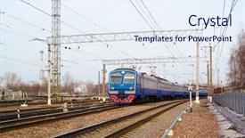  Presentation with railway - Slide deck featuring electrical separation - railway background and a  colored foreground