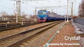  Presentation with railway - Cool new presentation design with electrical separation - railway backdrop and a  colored foreground