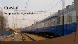  Presentation with railway - Theme enhanced with electrical separation - railway background and a light gray colored foreground