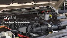  Presentation with electrical car - Theme with electrical service - underbonnet space of a car background and a dark gray colored foreground