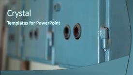  Presentation with shield - Cool new presentation with electrical shield on the wall backdrop and a ocean colored foreground