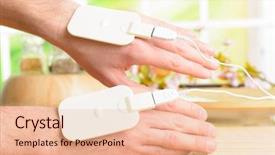  Presentation with electrical stimulation - Colorful slide set enhanced with electrical stimulation using surface electrode backdrop and a lemonade colored foreground