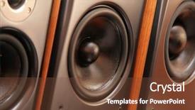 Presentation with electrical - Presentation theme consisting of electrical subs - audio equipment background and a tawny brown colored foreground