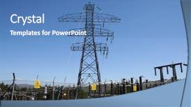  Presentation with sub station - Amazing slide deck having electric golf cart abandoned on golf course backdrop and a gold colored foreground.