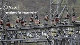  Presentation with substation - Slide deck having electrical subs - electricity substation in the rain background and a  colored foreground
