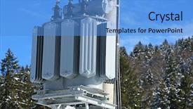  Presentation with transformer - Beautiful slides featuring electrical subs - transformer electric station backdrop and a  colored foreground