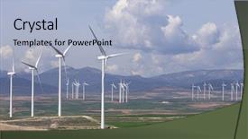  Presentation with high voltage - Presentation having electrical substations - high voltage substation and windmill background and a light blue colored foreground