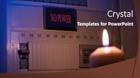  Presentation with text box - Slide deck enhanced with electrical-switch-box-panel background and a navy blue colored foreground