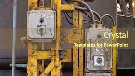  Presentation with induction motor industrial electric motors - Slide set with electrical switchboards - industrial switch board for electric background and a tawny brown colored foreground