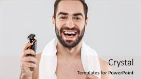  Presentation with wind energy close up portrait - Slides enhanced with electrical symbol - close up portrait background and a lemonade colored foreground