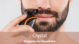  Presentation with razor - Beautiful slides featuring electrical symbol - cropped image of a handsome backdrop and a coral colored foreground