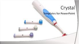  Presentation with electric - Amazing presentation theme having electrical toothbrush isolated on white backdrop and a white colored foreground
