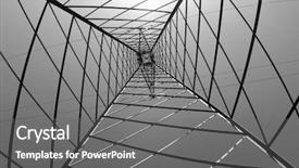  Presentation with framework - Colorful theme enhanced with electrical towers - structure geometric of framework electricity backdrop and a gray colored foreground