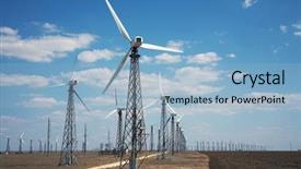  Presentation with farm for kids - Colorful presentation enhanced with electrical towers - windmills in wind-farm backdrop and a light blue colored foreground