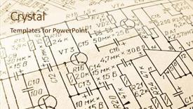  Presentation with electric - Presentation theme having electrical transformers - old electric scheme background and a lemonade colored foreground