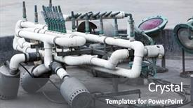  Presentation with pipes - PPT layouts enhanced with electrical water pump - equipment pipes and lighting contemporary background and a  colored foreground