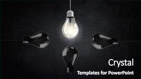  Presentation with glowing light bulbs light bulbs - Colorful presentation enhanced with electrical wire - light bulbs on dark background backdrop and a  colored foreground