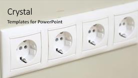  Presentation with close up of bark - PPT layouts with electrical wire - socket close up background and a lemonade colored foreground