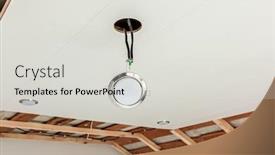  Presentation with wires - Theme consisting of electrical-wires-with-a-spot background and a light gray colored foreground