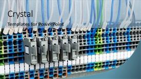  Presentation with electric pole electrical power poles - Audience pleasing presentation theme consisting of electrical wiring in the control backdrop and a light blue colored foreground