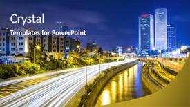  Presentation with freeway - PPT theme with scientists hand holding a test background and a light blue colored foreground