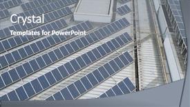  Presentation with solar system - Beautiful PPT layouts featuring electricalcity - top view of solar panel backdrop and a gray colored foreground