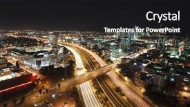  Presentation with night - Amazing theme having electricalcity - view of tel aviv backdrop and a black colored foreground