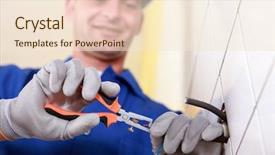  Presentation with electrician - Audience pleasing slide deck consisting of electrician at work backdrop and a lemonade colored foreground