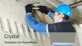  Presentation with distribution - PPT layouts having electrician engineer works with cables background and a light gray colored foreground