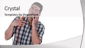  Presentation with electrician - Amazing presentation theme having electrician-injured-by-electric-shock backdrop and a  colored foreground