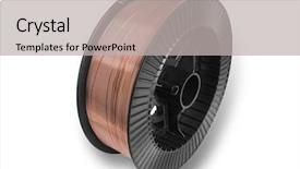  Presentation with paths - Beautiful PPT layouts featuring electrician red - copper wire on spool isolated backdrop and a light gray colored foreground