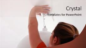  Presentation with electrician - Audience pleasing slides consisting of mirror - car window showing backdrop and a light gray colored foreground