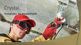  Presentation with electrician - Audience pleasing slide deck consisting of electrician-service-installer-works backdrop and a light gray colored foreground