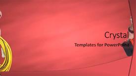  Presentation with electrician - Theme having electrician with drill and cable background and a  colored foreground