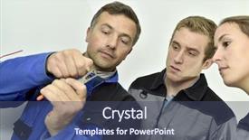  Presentation with construction site construction - Cool new slide set with electrician with students on construction backdrop and a  colored foreground